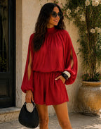 Mono corto rojo Como