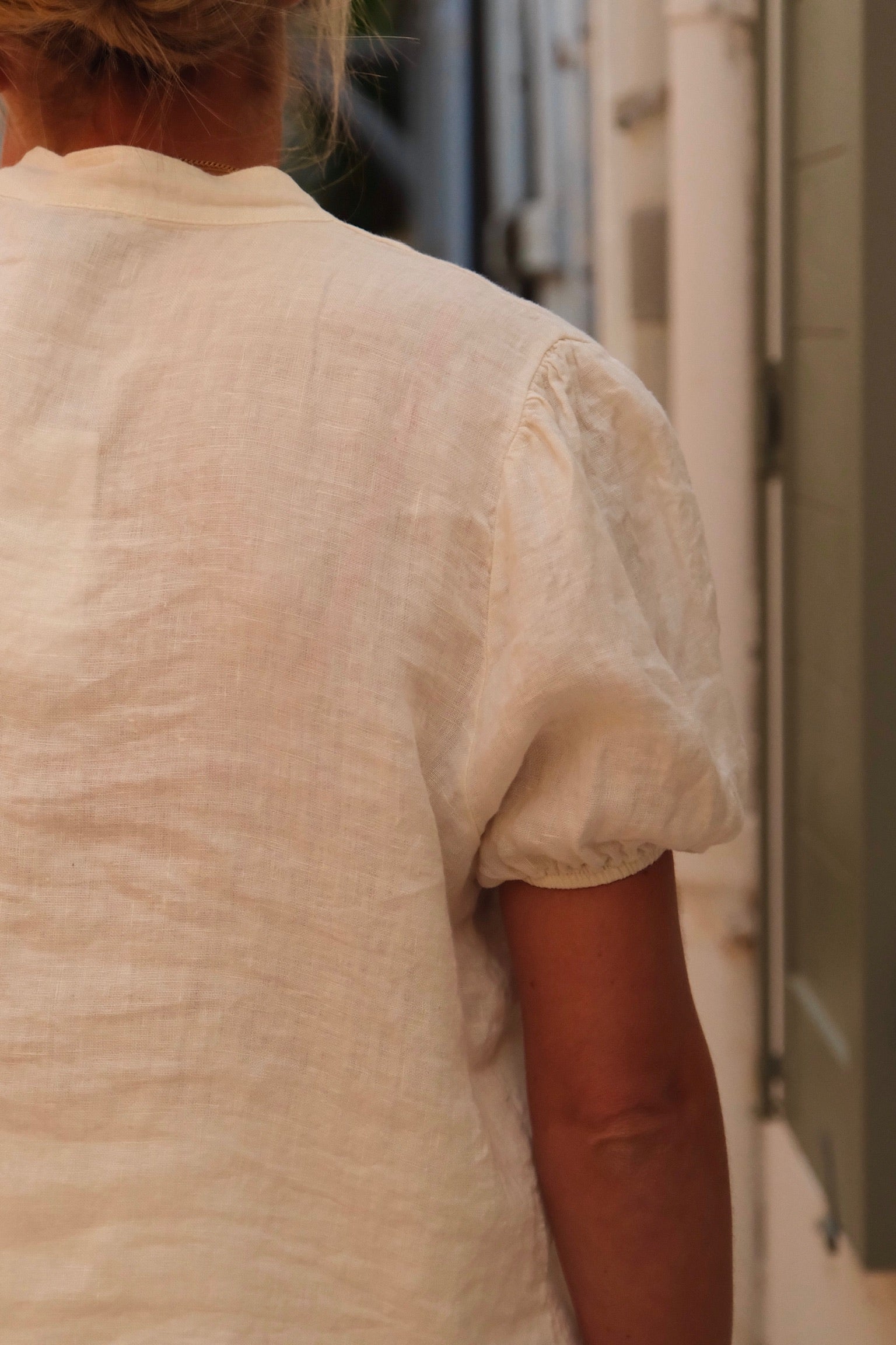 Célestine linen blouse écru