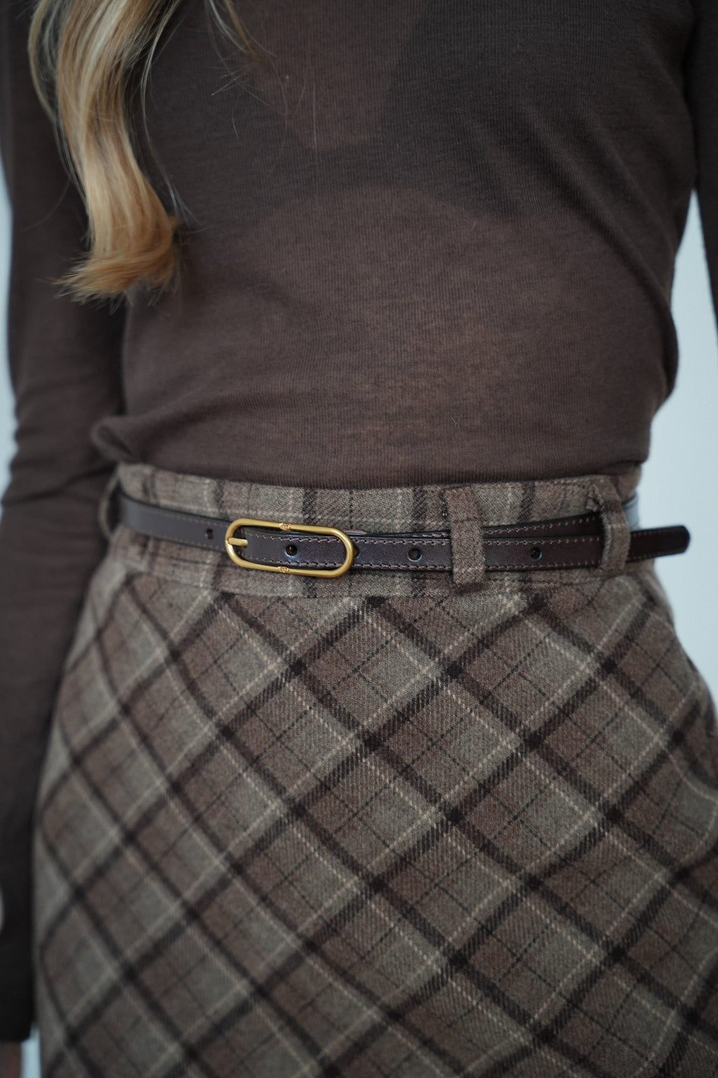 Ceinture Cuir Tara - Chocolat