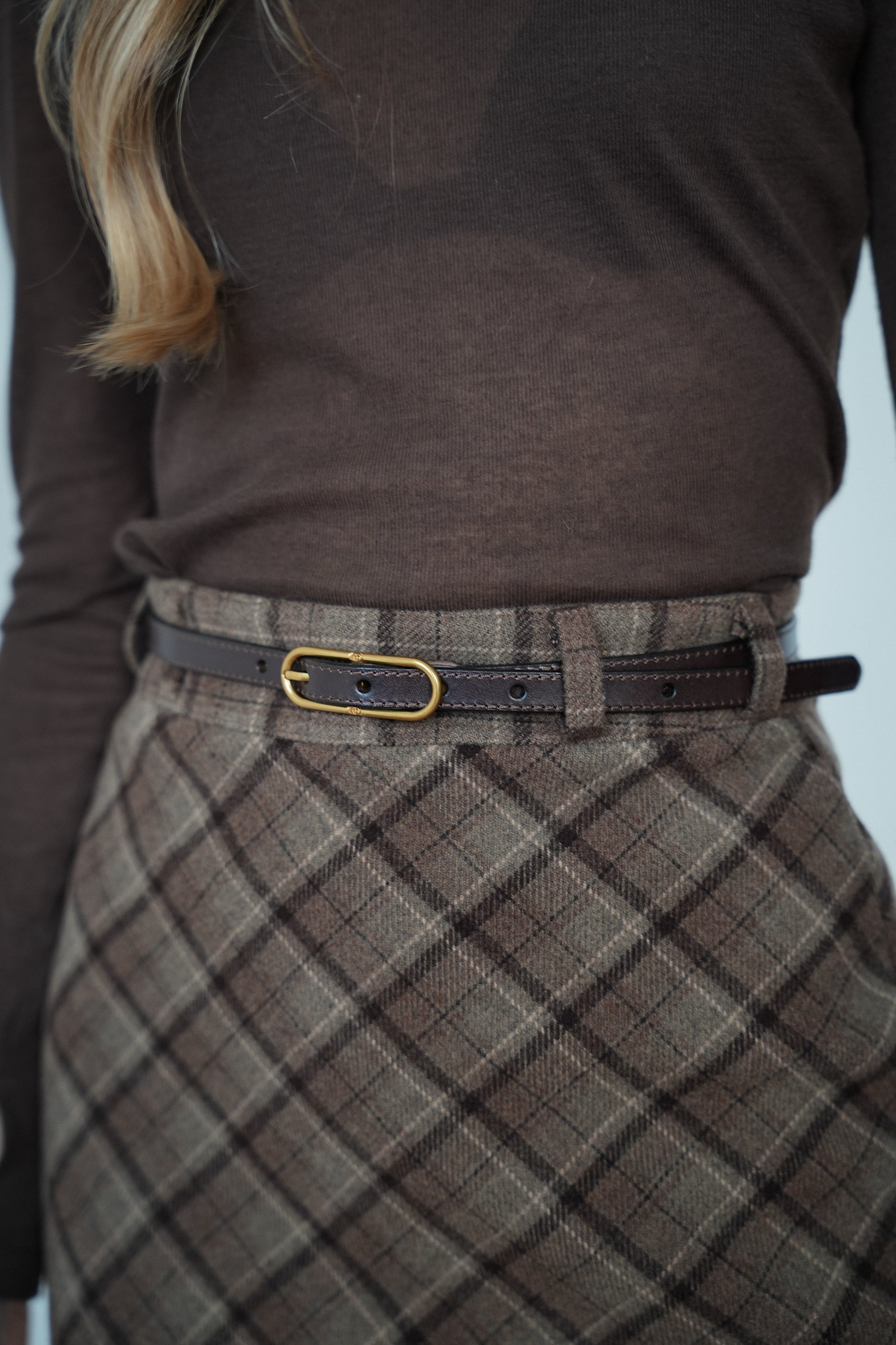 Ceinture Cuir Tara - Chocolat