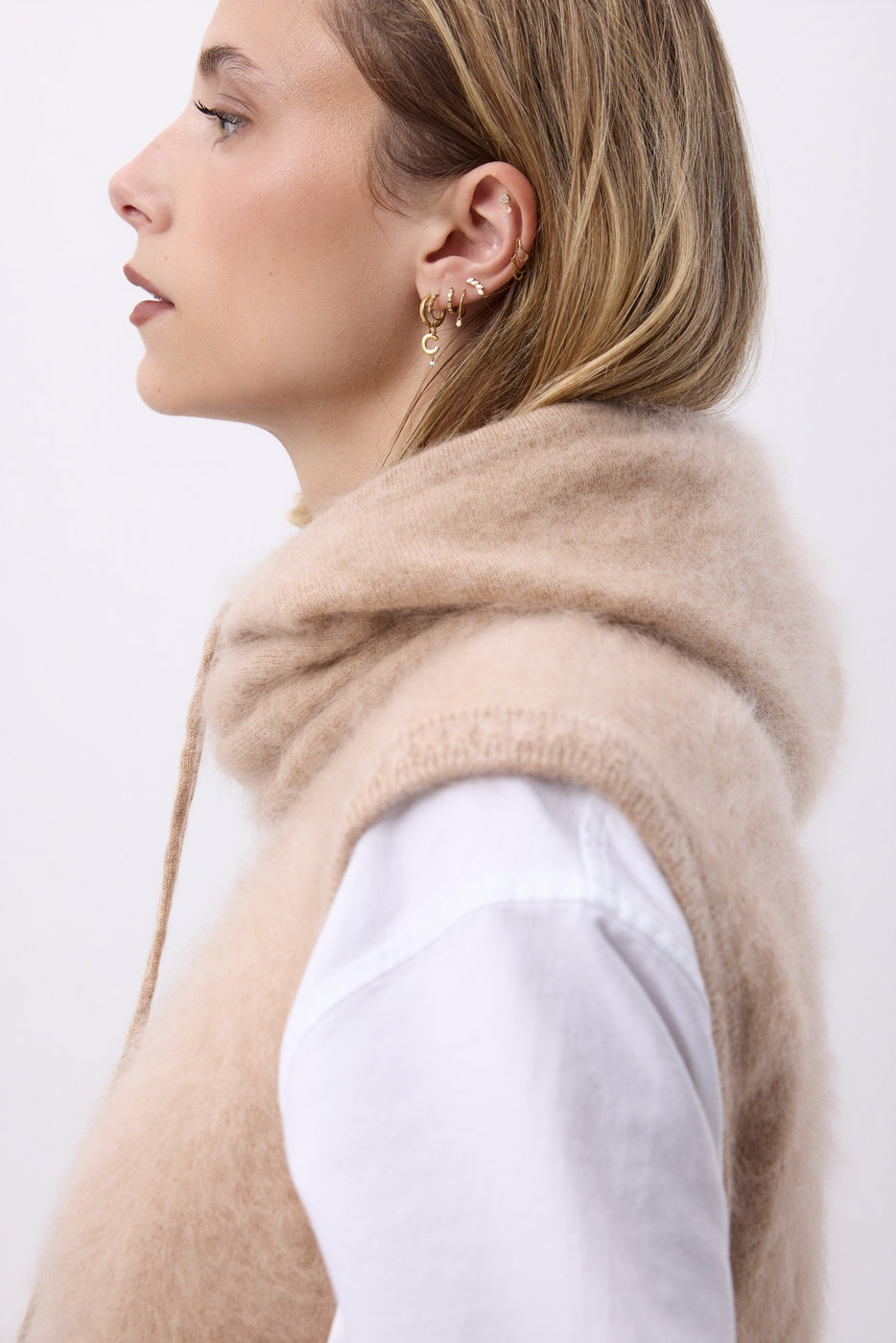 Balaclava – Brushed Cashmere Feather - Crèmebeige - Uniseks