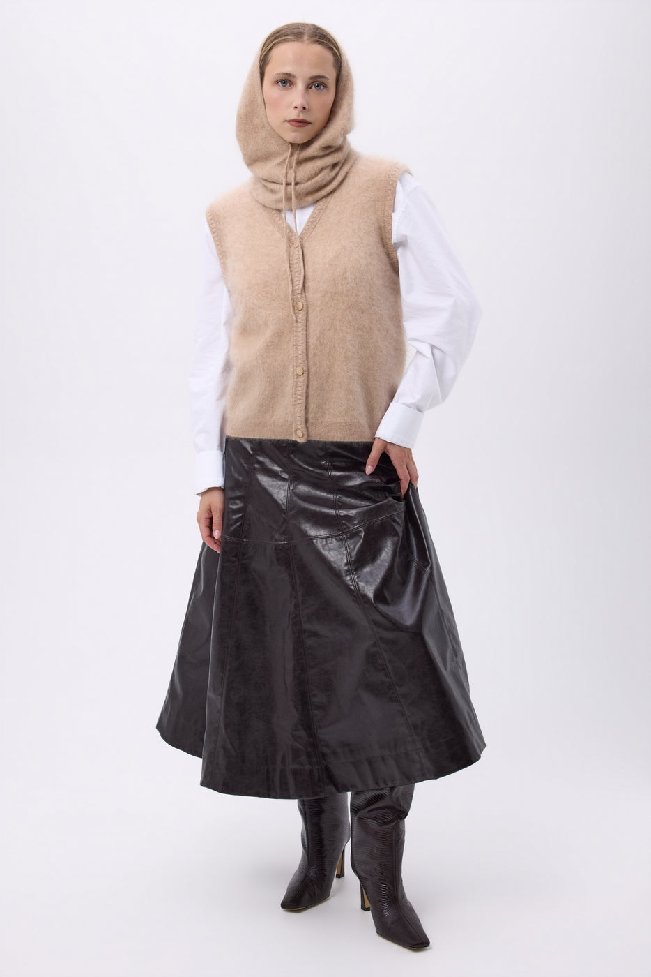 Balaclava – Brushed Cashmere Feather - Crèmebeige - Uniseks