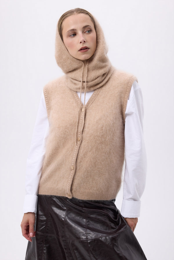 Balaclava – Brushed Cashmere Feather - Beige Crème - Unisex