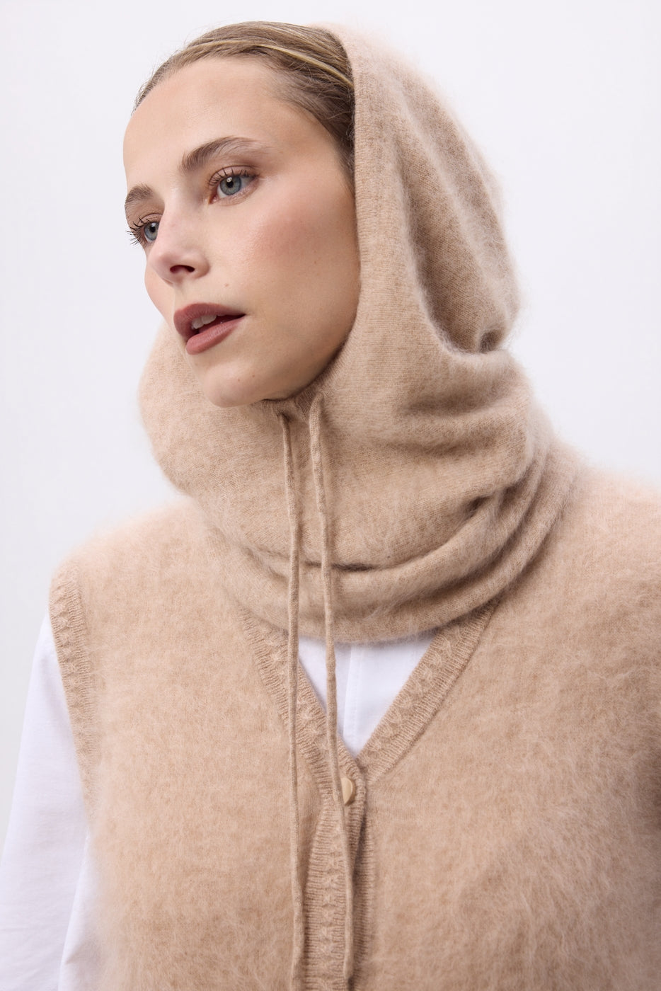 Balaclava – Brushed Cashmere Feather - Crèmebeige - Uniseks