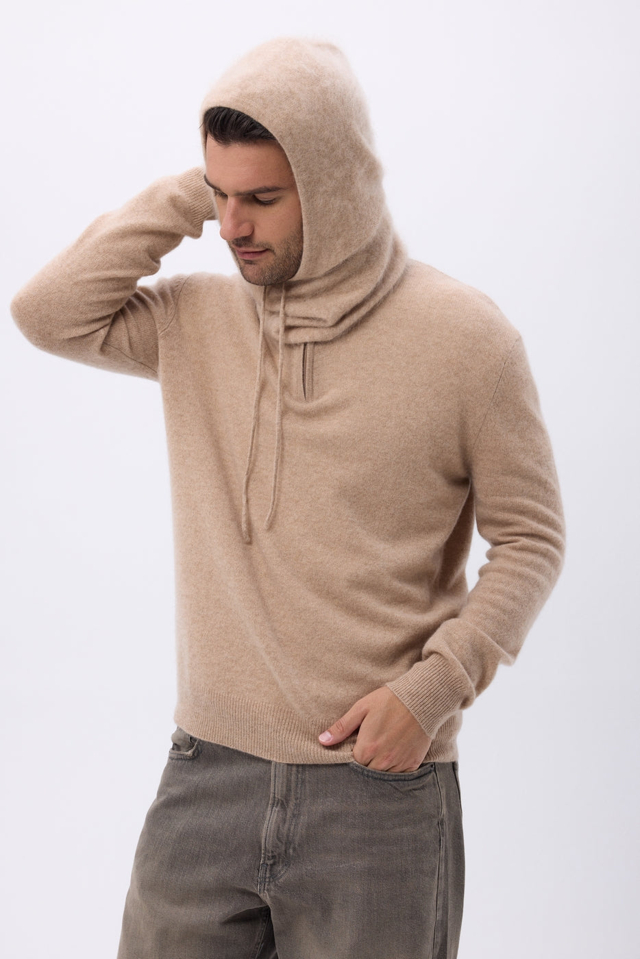 Balaclava – Brushed Cashmere Feather - Crèmebeige - Uniseks