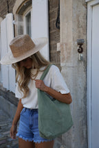 Sac En Cuir Nita - Vert D’Eau