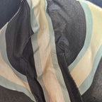 Sac Fendi Baguette Toile Bleu Marine Fermoir Ff Émail Vintage