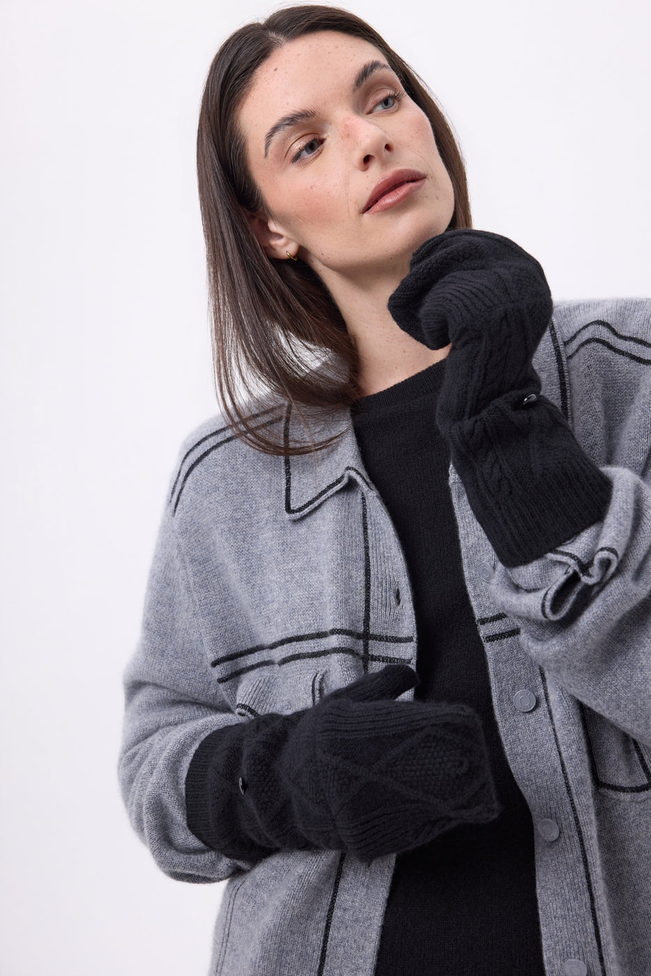 Mitones con capucha abatible Fergane - Negro - Unisex