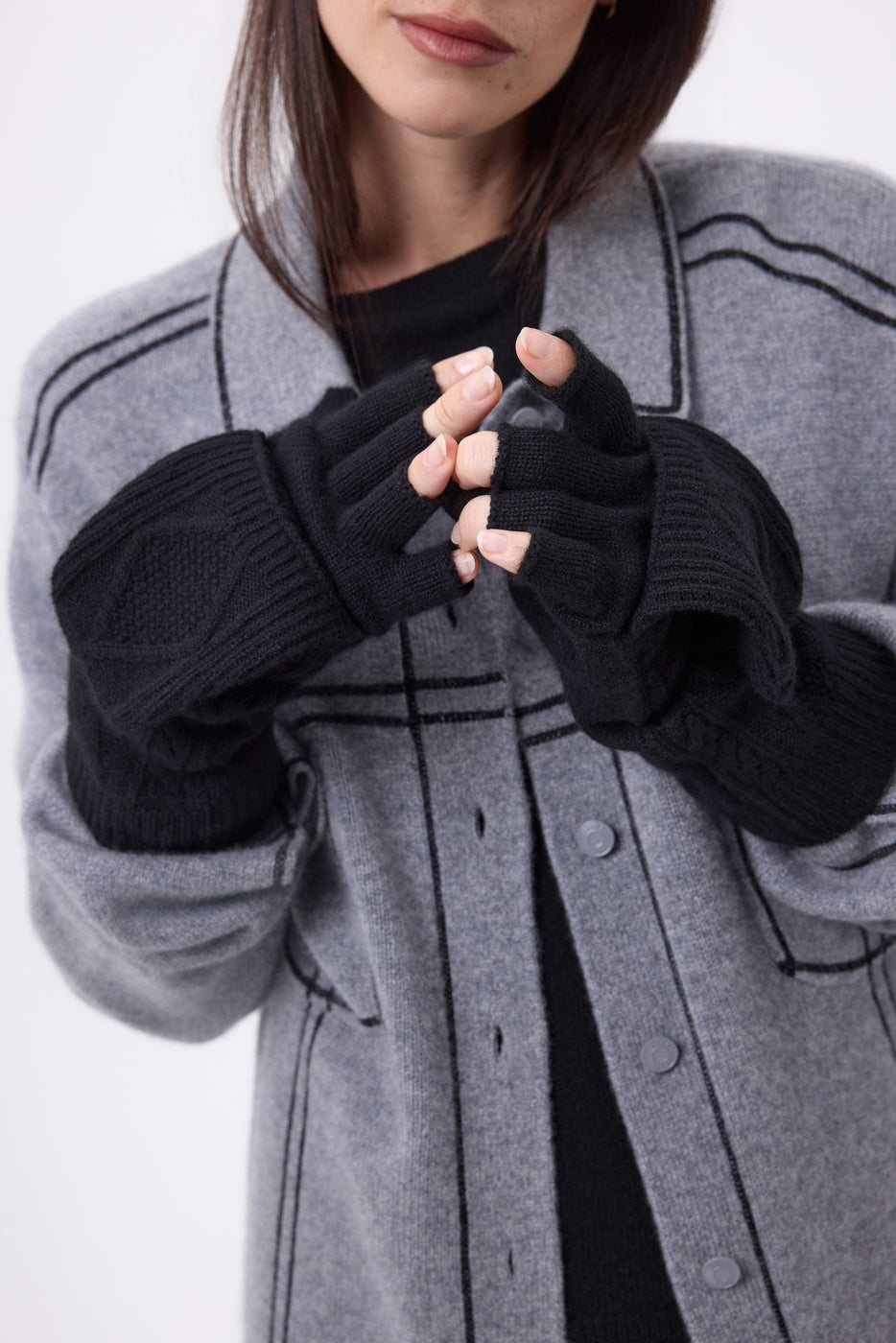 Mitones con capucha abatible Fergane - Negro - Unisex