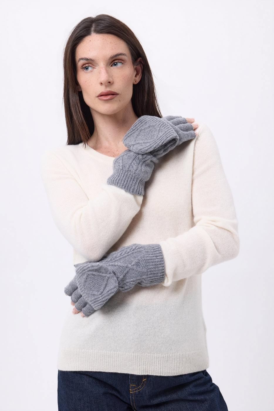 Mitones con capucha abatible Fergane - Gris oscuro - Unisex