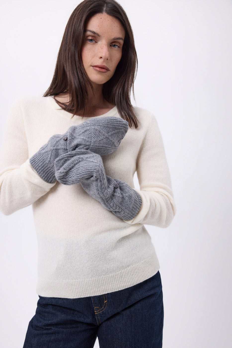 Mitones con capucha abatible Fergane - Gris oscuro - Unisex