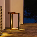 Ferian - Linterna solar - Acero - Negro