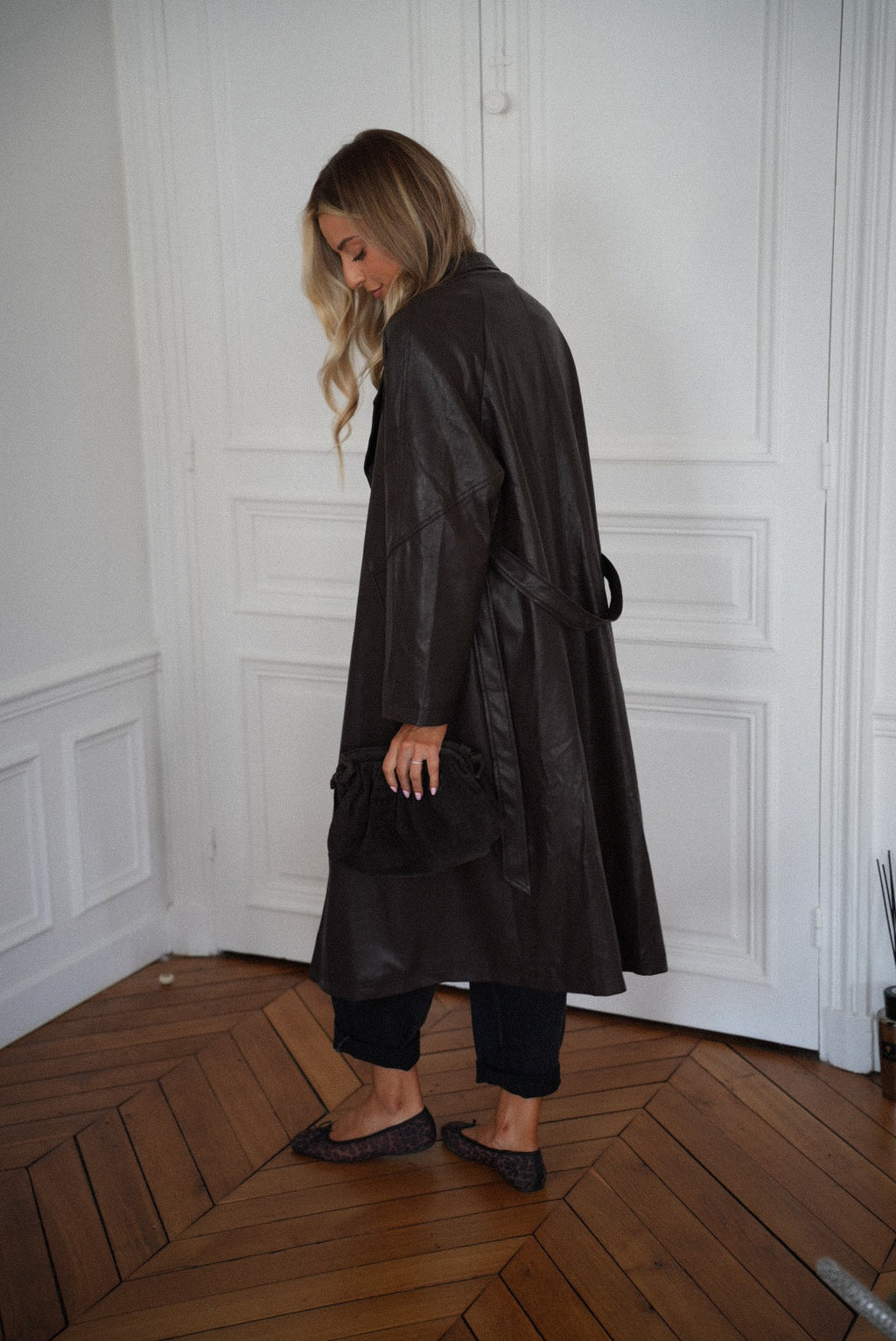 Manteau Cuir Penelope - Chocolat