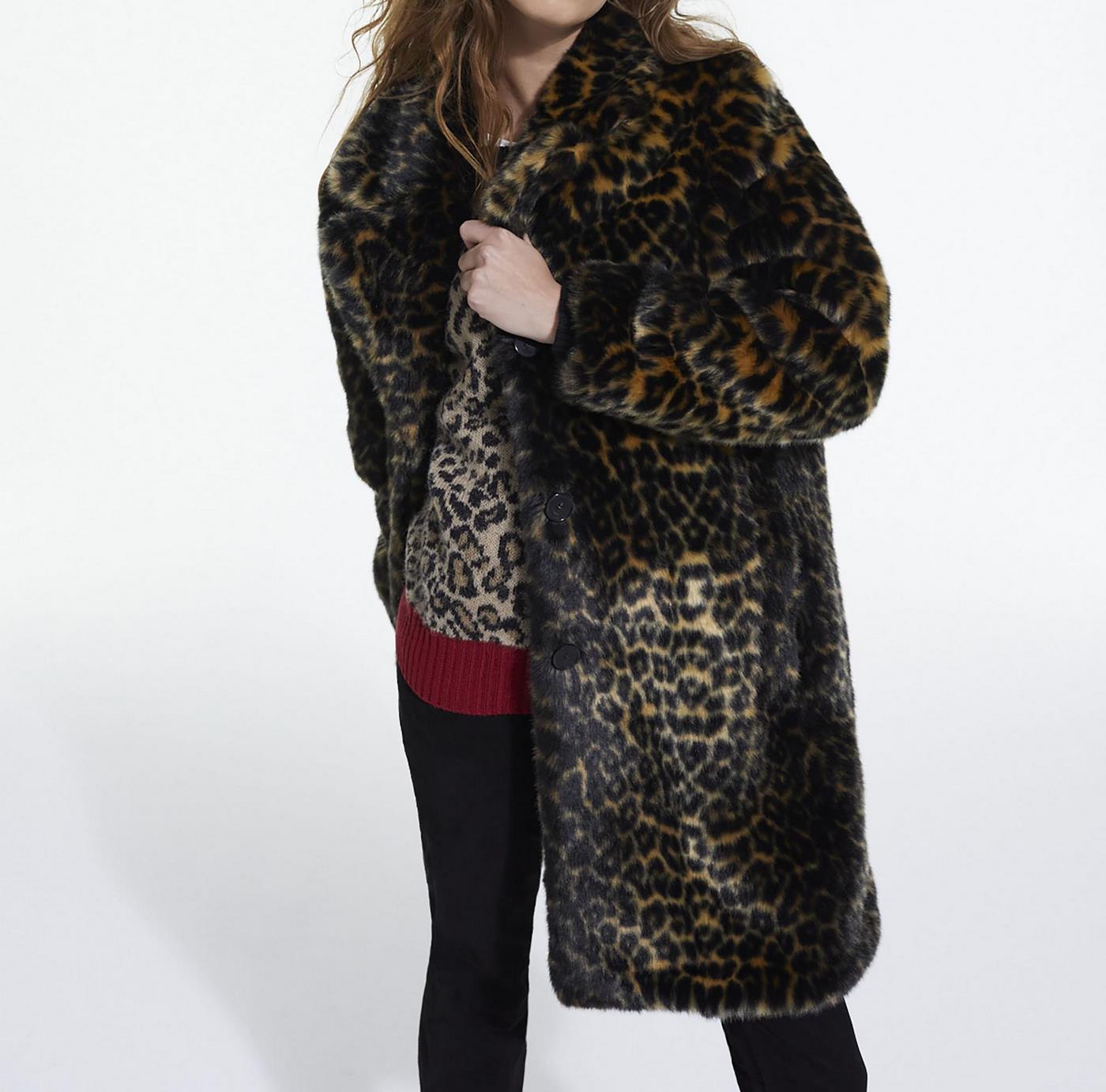 The Kooples - Fausse Fourrure Leopard - Femme