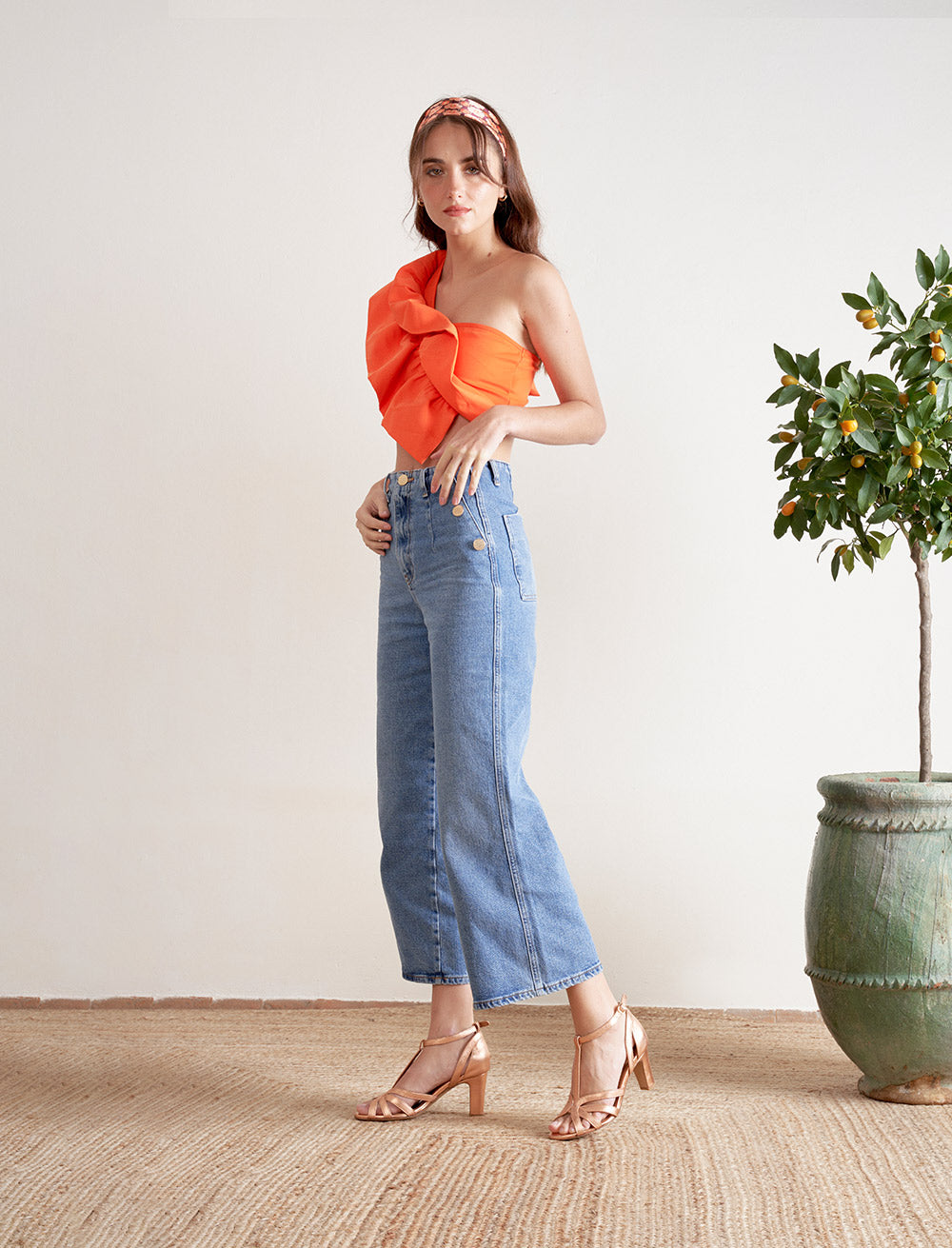 Sandales À Talon Carmen - Pêche - Femme