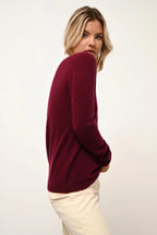 Boat Neck Jumper - Fiona - Burgundy