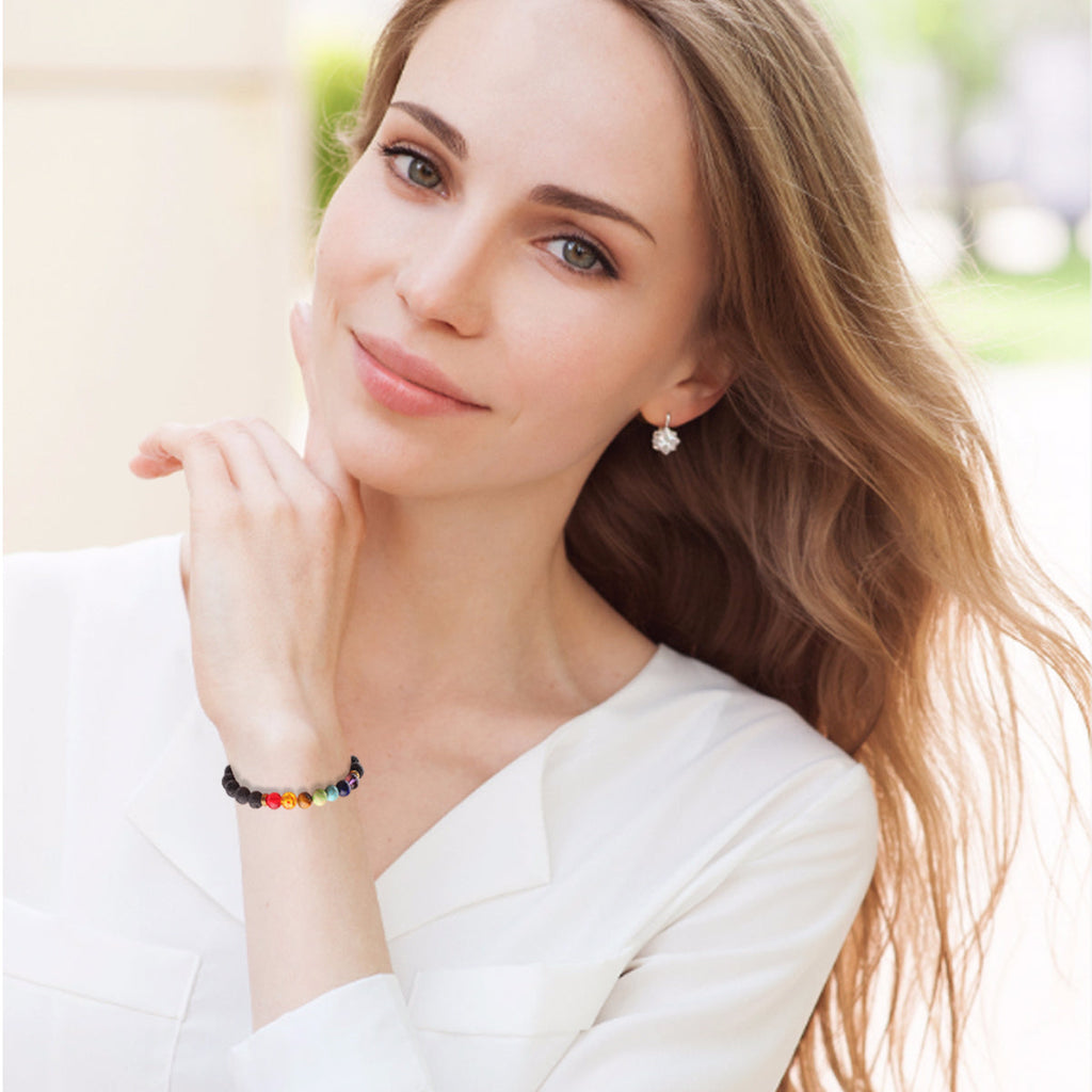 Bracciale yoga in pietre vulcaniche Onamaste