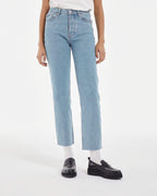 The Kooples - Washed Blue Jeans with Distressed Details - Women