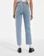The Kooples - Washed Blue Jeans with Distressed Details - Women