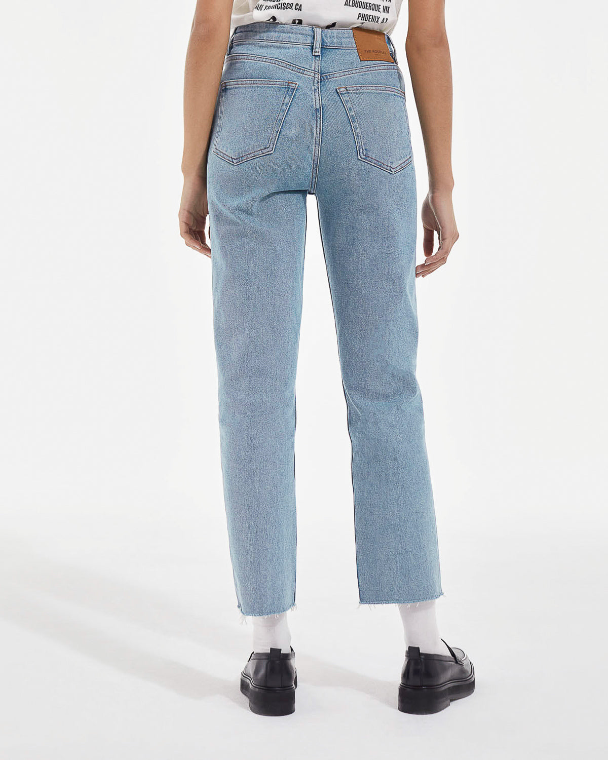 The Kooples - Washed Blue Jeans with Distressed Details - Women