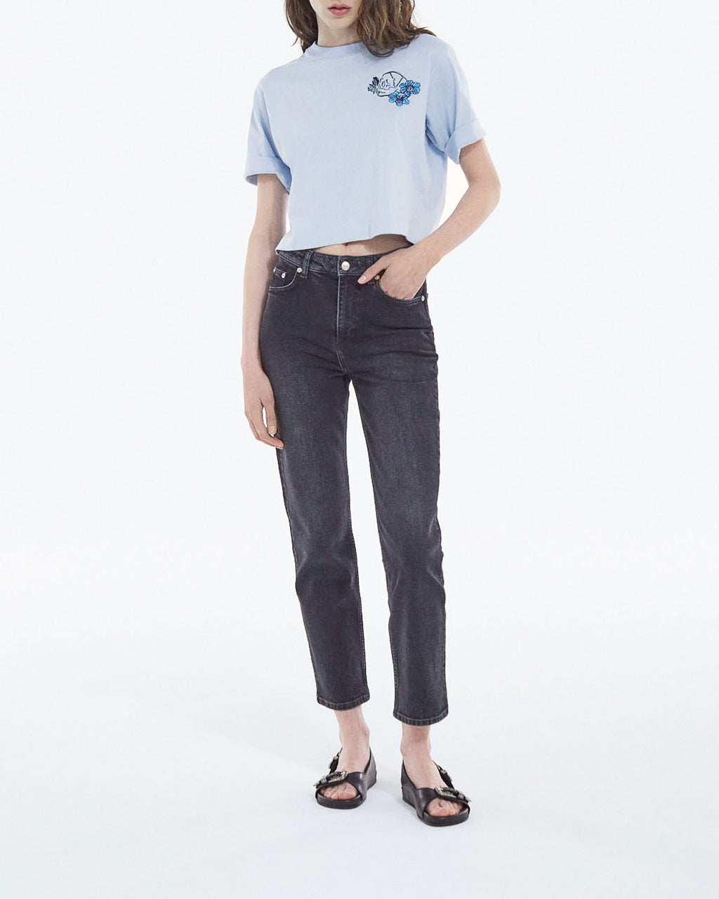The Kooples - Jean Droit Cropped - Femme