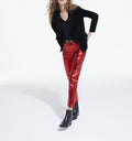 The Kooples - Red Coated Slim Jeans - Women