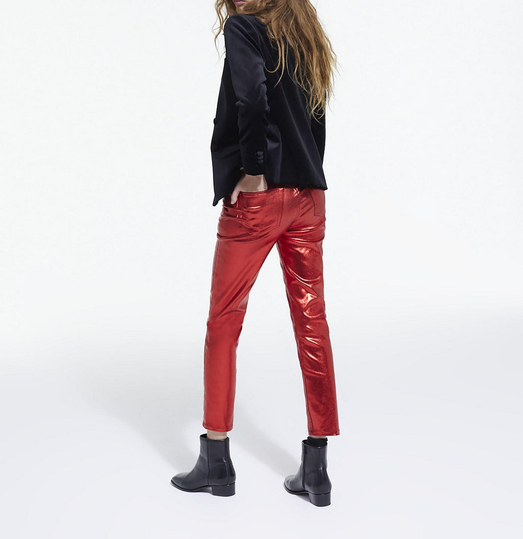 The Kooples - Red Coated Slim Jeans - Women