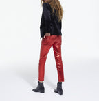 The Kooples - Red Coated Slim Jeans - Women