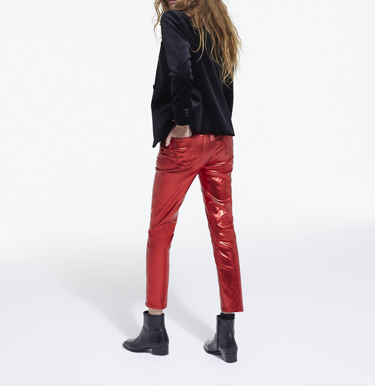 The Kooples - Red Coated Slim Jeans - Women