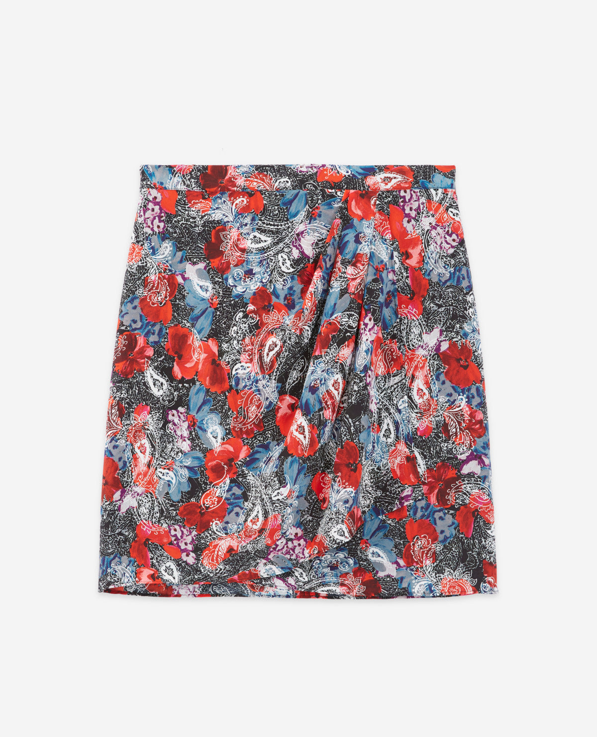 The Kooples - Short Floral Print Silk Skirt - Women