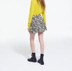 The Kooples - Jupe Patineuse - Noir Et Pistache - Femme