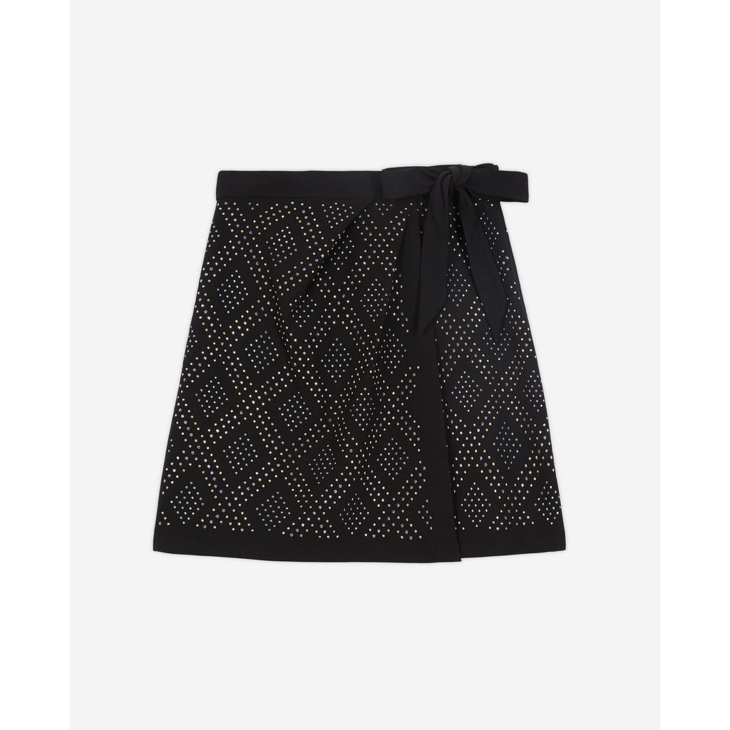 The Kooples - Falda cruzada de talle alto - Negro - Mujer