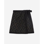 The Kooples - Falda cruzada de talle alto - Negro - Mujer