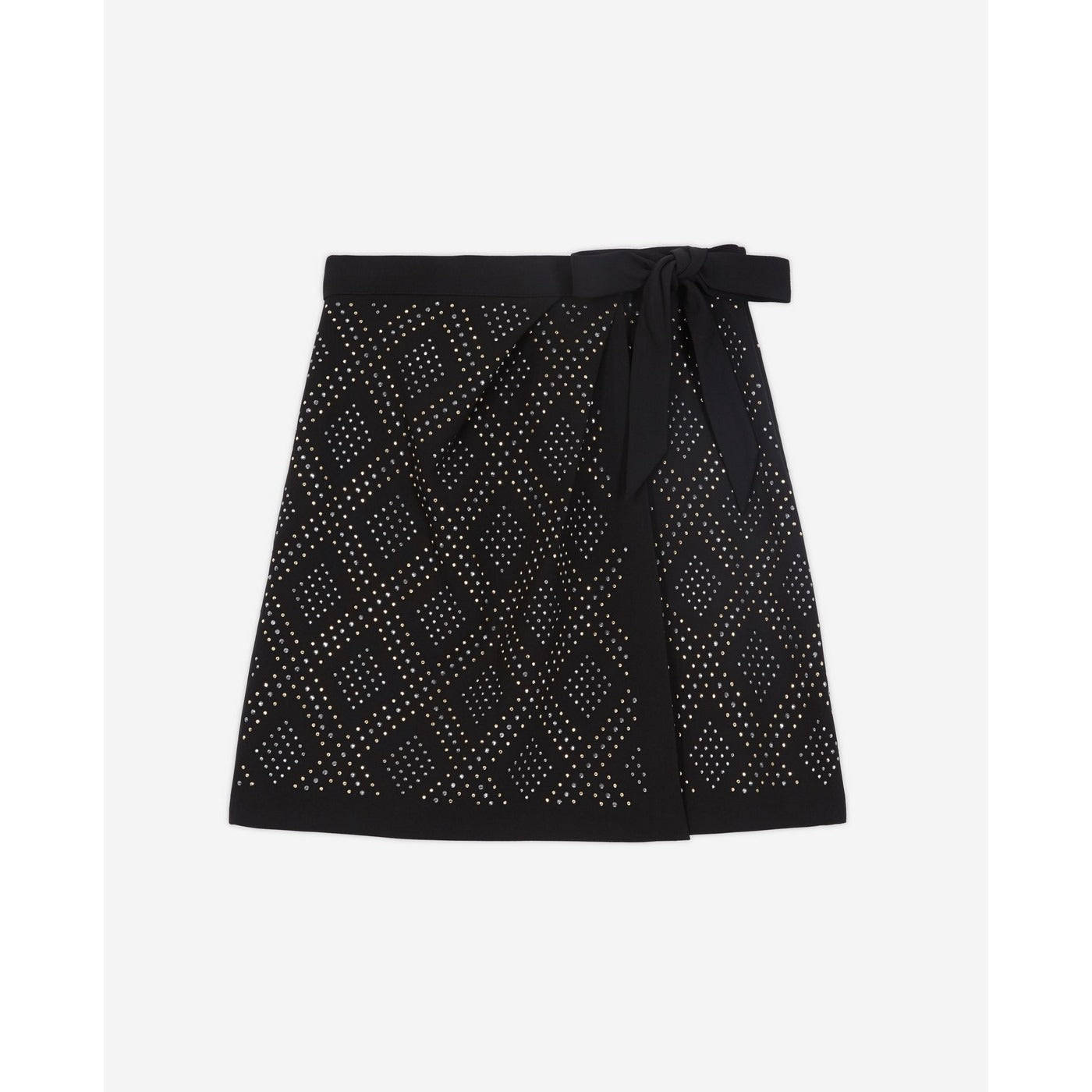The Kooples - Falda cruzada de talle alto - Negro - Mujer