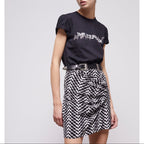 The Kooples - Falda Recta Talle Alto - Negro - Mujer