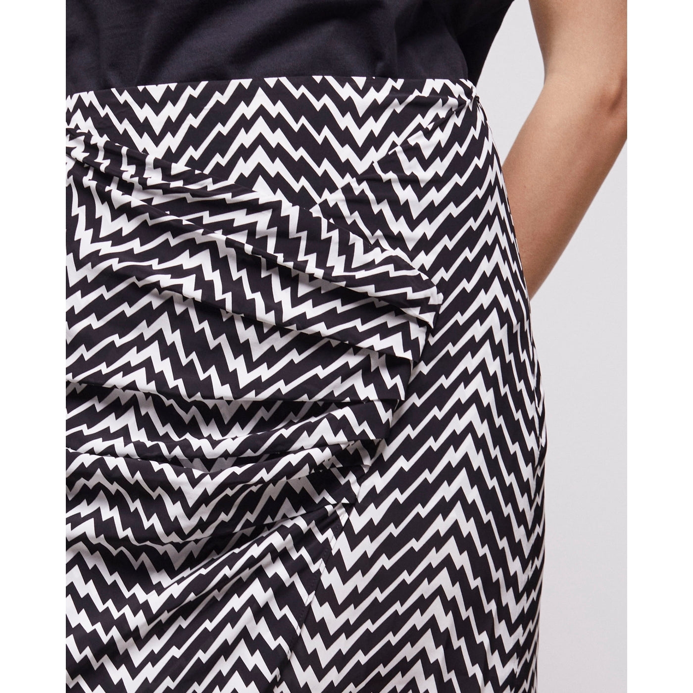 The Kooples - Falda Recta Talle Alto - Negro - Mujer
