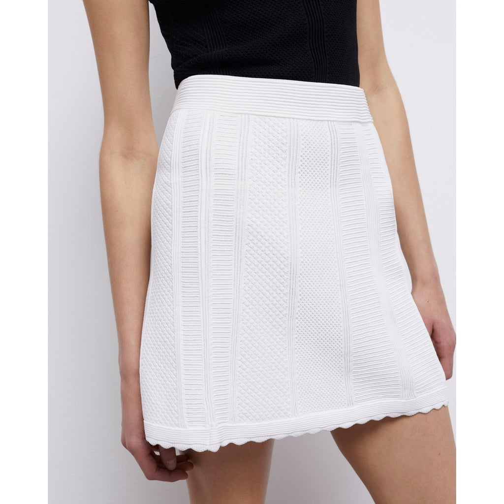 The Kooples - High Waisted Trapeze Skirt - White - Women