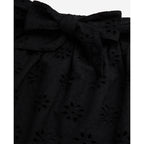 The Kooples - Falda skater con bordado inglés y talle alto - Negro - Mujer