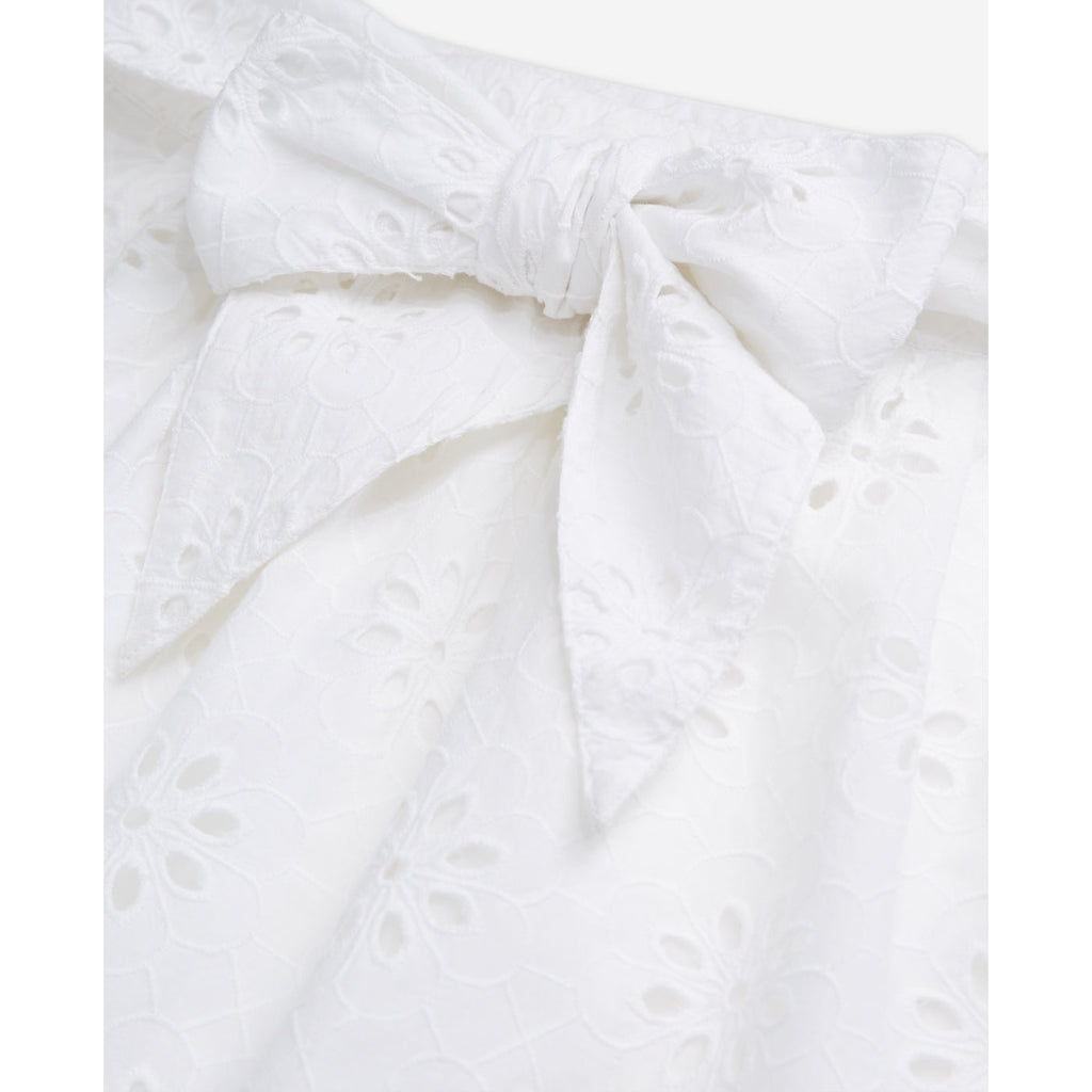 The Kooples - Jupe Droite En Broderie Anglaise - Blanc - Femme
