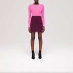 The Kooples - High Waisted Straight Skirt - Fuchsia - Women