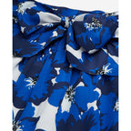 The Kooples - High Waisted Silk Mini Skirt - Blue - Women