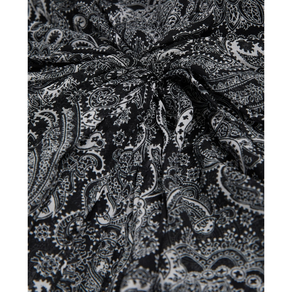 Falda midi de seda - Negro - Mujer