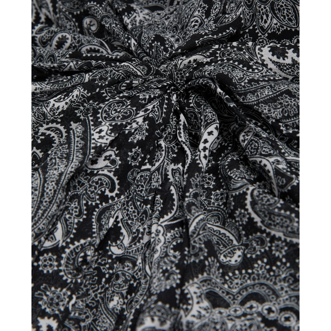 Falda midi de seda - Negro - Mujer