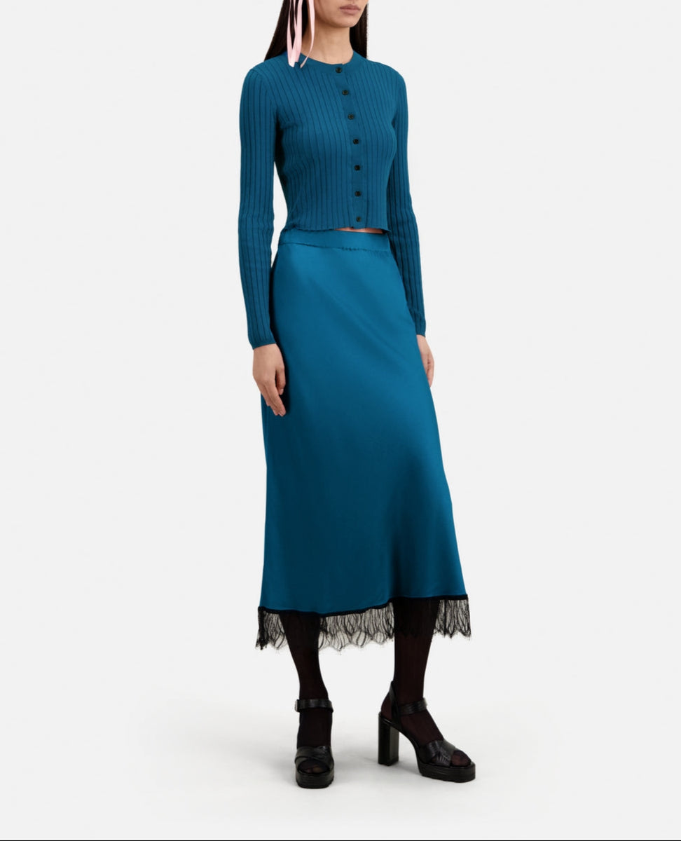 The Kooples - Jupe Midi - Bleu - Femme