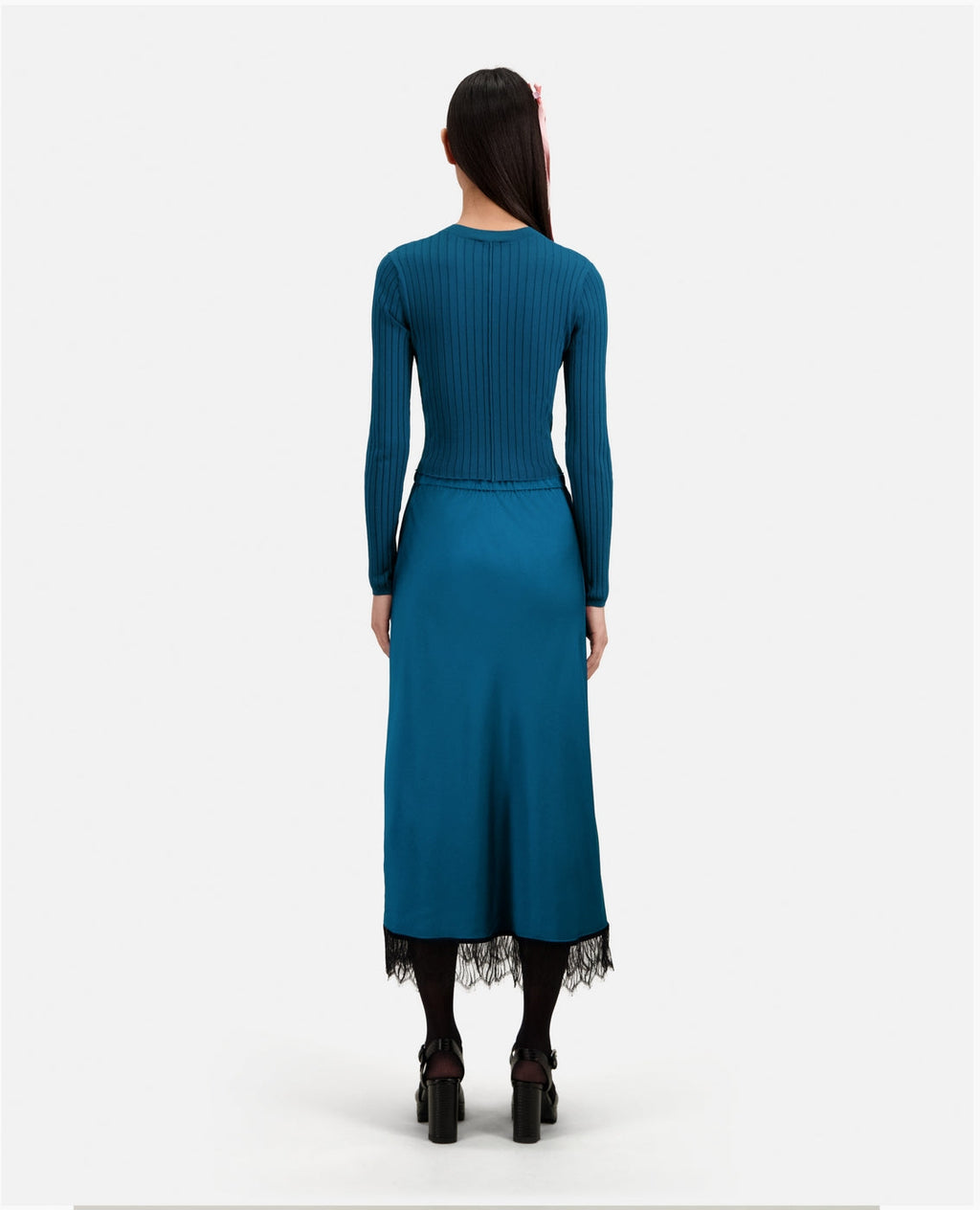 The Kooples - Jupe Midi - Bleu - Femme