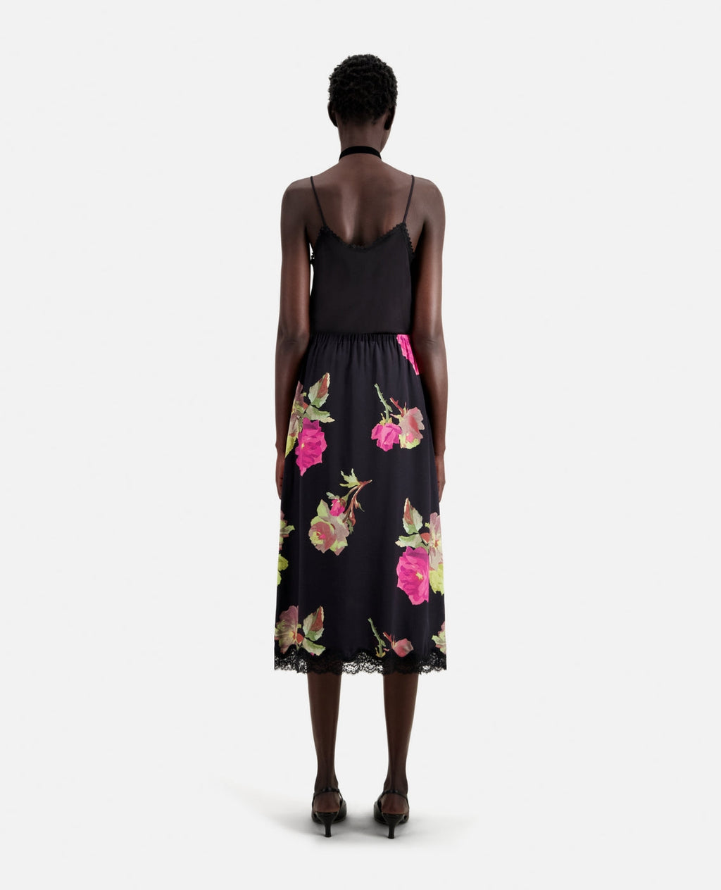 The Kooples - Jupe Longue En Soie - Noir - Femme