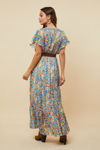 Dress - Blue Orange
