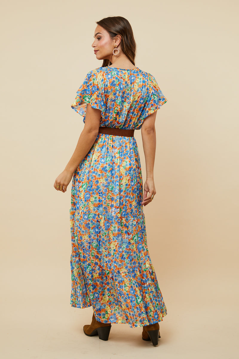 Dress - Blue Orange