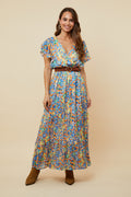Dress - Blue Orange