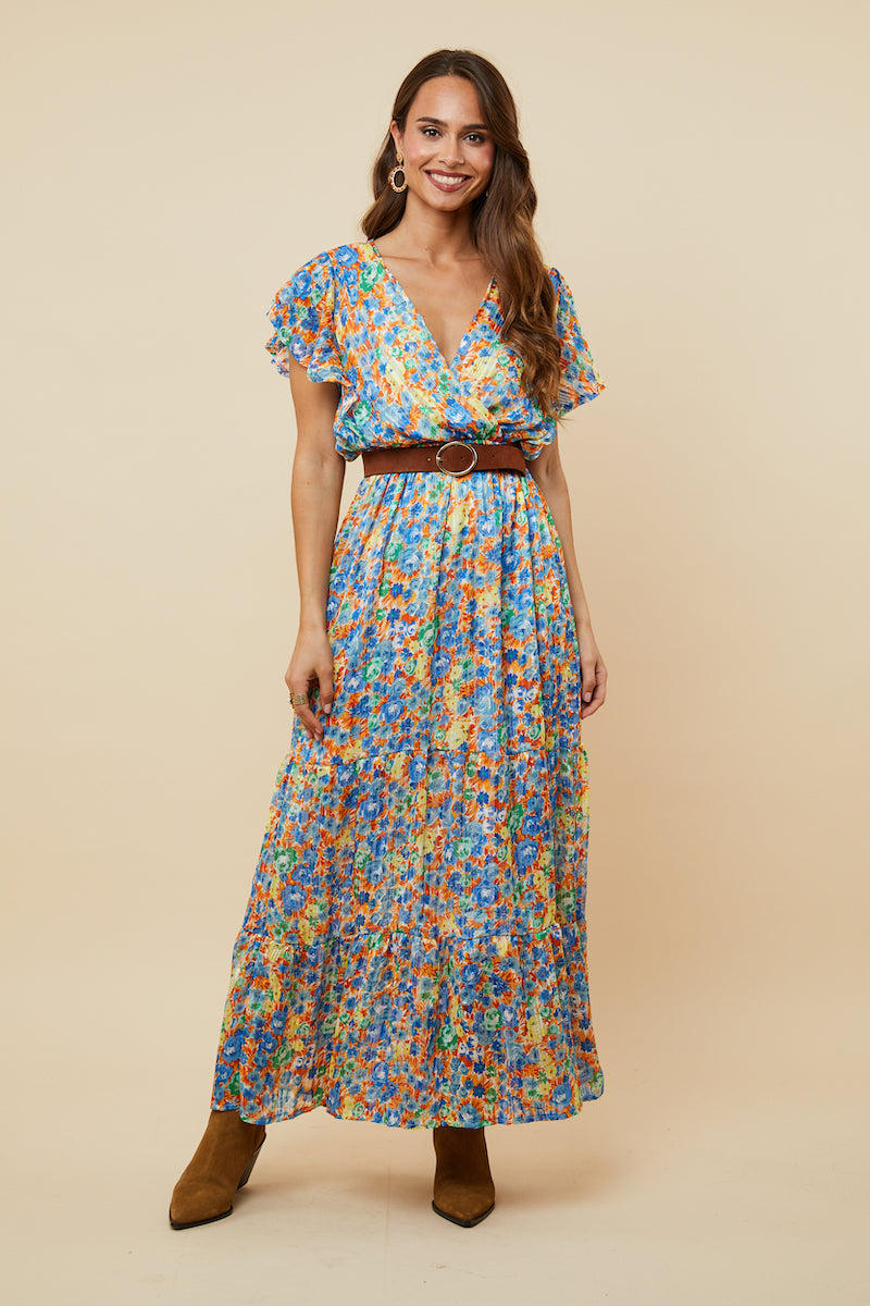 Dress - Blue Orange
